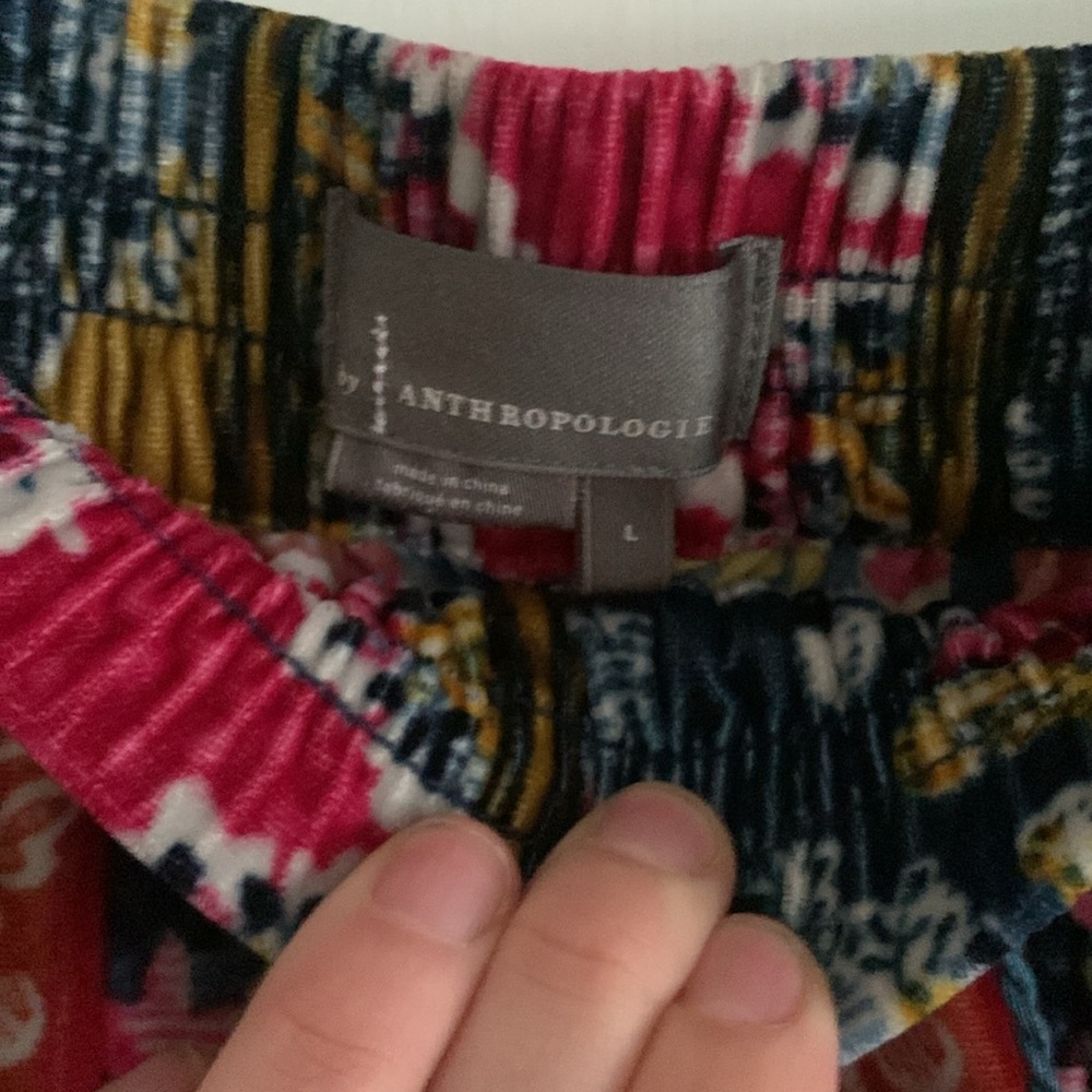 Anthropologie sz L velour pajama pant - Picture 3 of 5